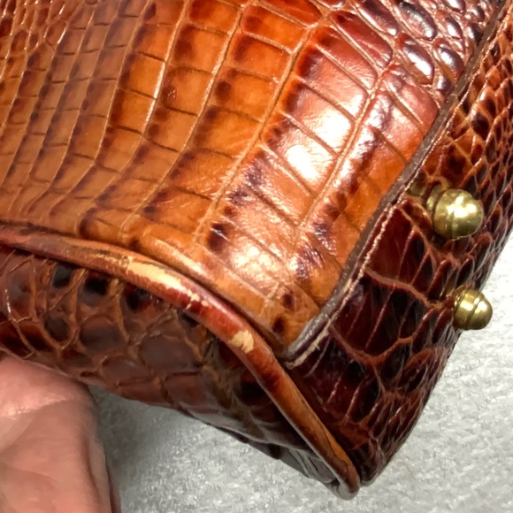 Brahmin Croc Embossed Large Leather Work Bag - Picture 13 of 16